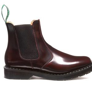 *Solovair* Vegan Rub-Off Dealer Boot in Burgundy